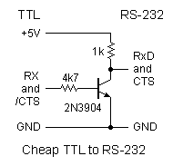 TTL to RS-232 schematic